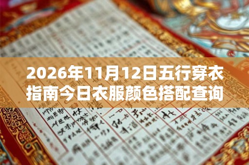 2026年11月12日五行穿衣指南今日衣服颜色搭配查询 2026年11月12日五行穿衣指南今日衣服颜色搭配查询