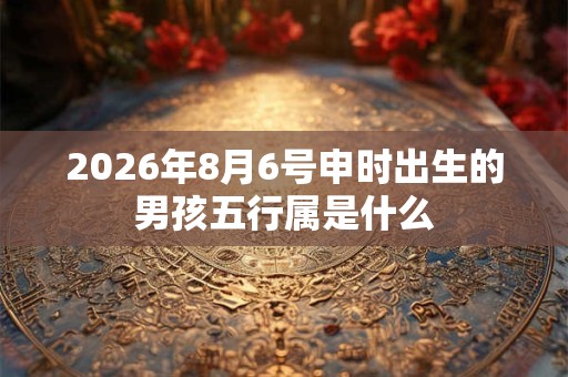 2026年8月6号申时出生的男孩五行属是什么