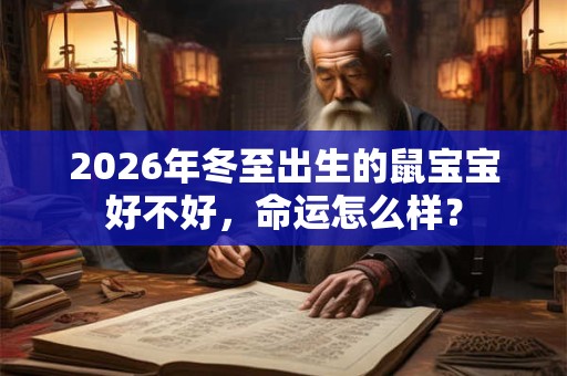 2026年冬至出生的鼠宝宝好不好，命运怎么样？