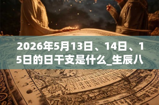 2026年5月13日、14日、15日的日干支是什么_生辰八字