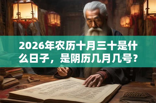 2026年农历十月三十是什么日子，是阴历几月几号？
