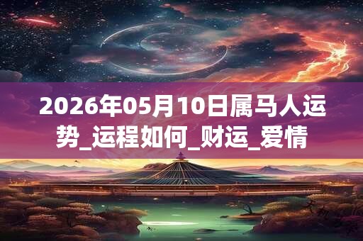 2026年05月10日属马人运势_运程如何_财运_爱情
