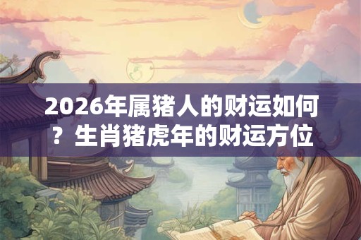 2026年属猪人的财运如何?生肖猪虎年的财运方位 2026年属猪人的财运如何?生肖猪虎年的财运方位