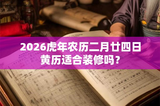 2026虎年农历二月廿四日黄历适合装修吗? 2026虎年农历二月廿四日黄历适合装修吗?