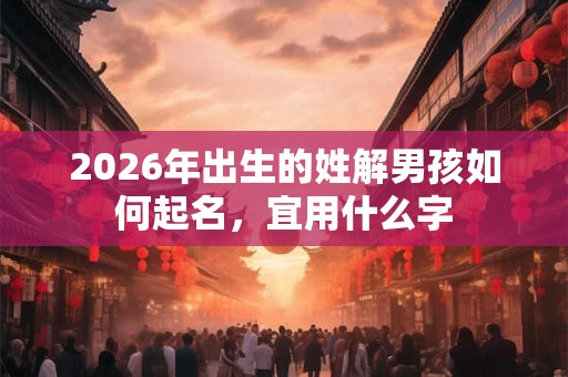 2026年出生的姓解男孩如何起名，宜用什么字