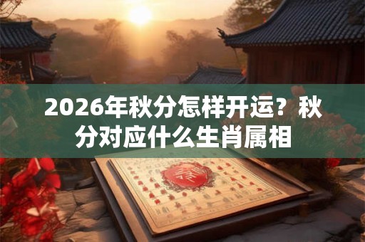 2026年秋分怎样开运？秋分对应什么生肖属相