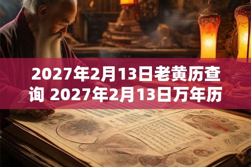 2027年2月13日老黄历查询 2027年2月13日万年历黄道吉日