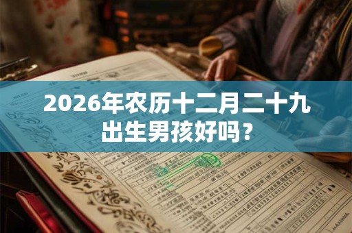 2026年农历十二月二十九出生男孩好吗？