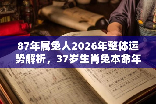 87年属兔人2026年整体运势解析，37岁生肖兔本命年运程