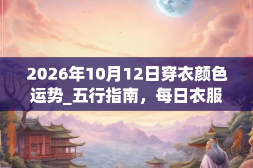 2026年10月12日穿衣颜色运势_五行指南，每日衣服颜色幸运色