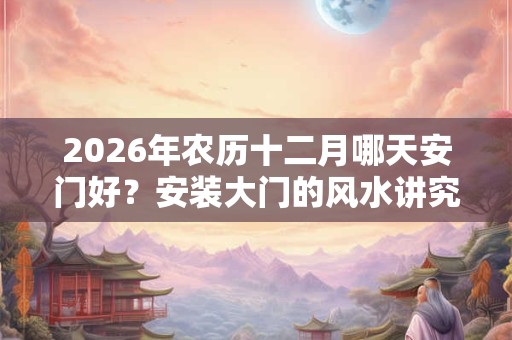 2026年农历十二月哪天安门好？安装大门的风水讲究
