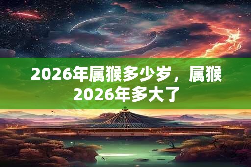 2026年属猴多少岁，属猴2026年多大了