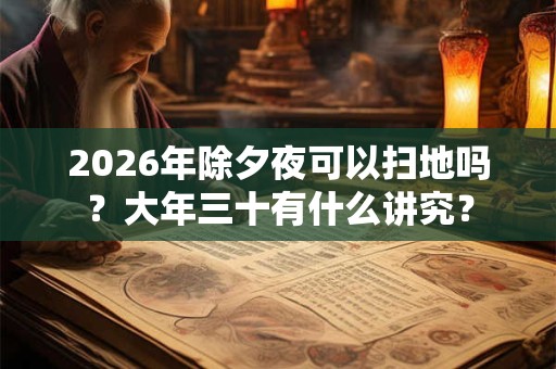 2026年除夕夜可以扫地吗？大年三十有什么讲究？