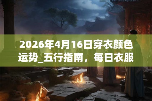 2026年4月16日穿衣颜色运势_五行指南,每日衣服颜色幸运色 2026年4月16日穿衣颜色运势_五行指南,每日衣服颜色幸运色