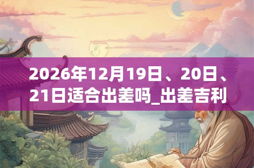 2026年12月19日、20日、21日适合出差吗_出差吉利吗