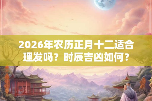 2026年农历正月十二适合理发吗？时辰吉凶如何？