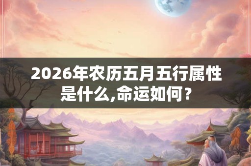 2026年农历五月五行属性是什么,命运如何？