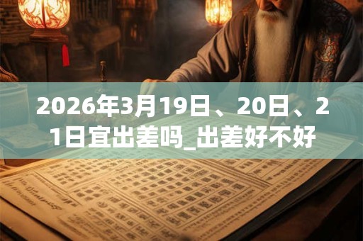 2026年3月19日、20日、21日宜出差吗_出差好不好
