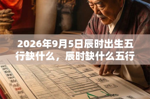 2026年9月5日辰时出生五行缺什么，辰时缺什么五行