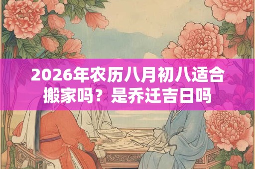 2026年农历八月初八适合搬家吗?是乔迁吉日吗 2026年农历八月初八适合搬家吗?是乔迁吉日吗
