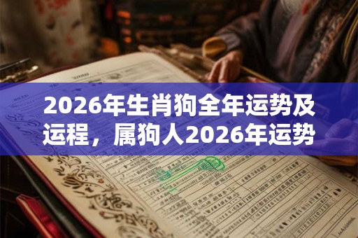 2026年生肖狗全年运势及运程，属狗人2026年运势全面详解