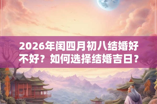2026年闰四月初八结婚好不好？如何选择结婚吉日？