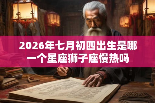 2026年七月初四出生是哪一个星座狮子座慢热吗