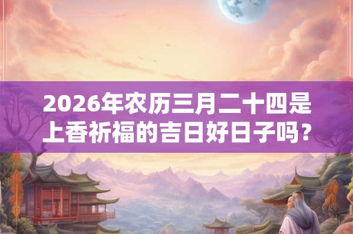2026年农历三月二十四是上香祈福的吉日好日子吗？