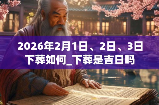 2026年2月1日、2日、3日下葬如何_下葬是吉日吗