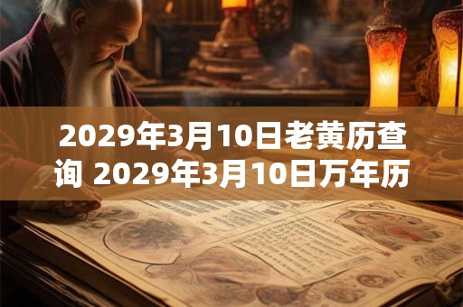 2029年3月10日老黄历查询 2029年3月10日万年历黄道吉日