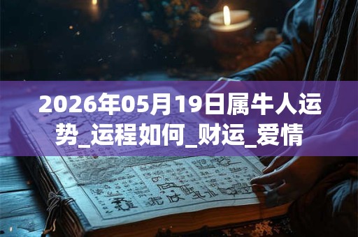 2026年05月19日属牛人运势_运程如何_财运_爱情 2026年05月19日属牛人运势_运程如何_财运_爱情