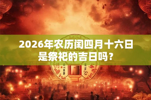 2026年农历闰四月十六日是祭祀的吉日吗？