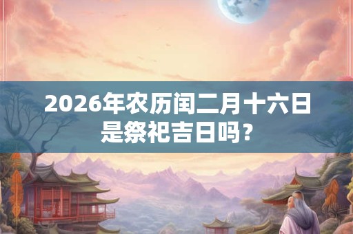 2026年农历闰二月十六日是祭祀吉日吗？