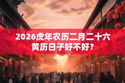 2026虎年农历二月二十六黄历日子好不好？
