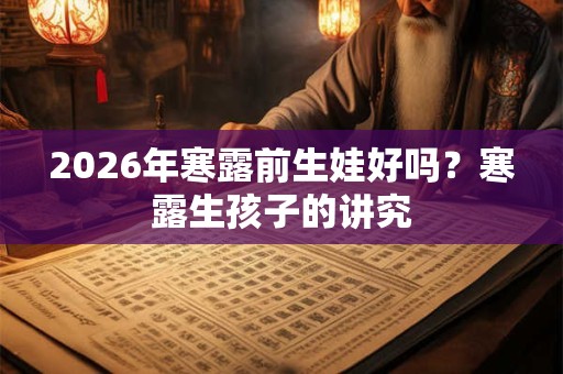2026年寒露前生娃好吗？寒露生孩子的讲究