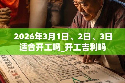 2026年3月1日、2日、3日适合开工吗_开工吉利吗 2026年3月1日、2日、3日适合开工吗_开工吉利吗