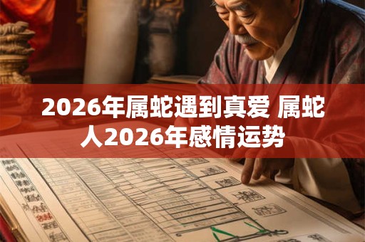 2026年属蛇遇到真爱 属蛇人2026年感情运势
