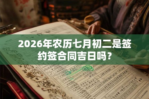2026年农历七月初二是签约签合同吉日吗? 2026年农历七月初二是签约签合同吉日吗?