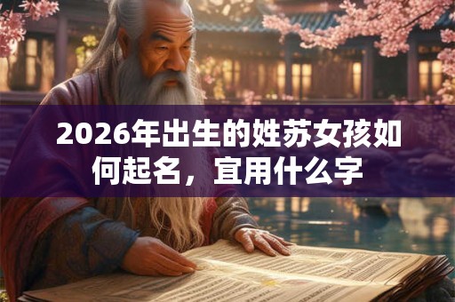 2026年出生的姓苏女孩如何起名,宜用什么字 2026年出生的姓苏女孩如何起名,宜用什么字