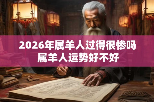 2026年属羊人过得很惨吗 属羊人运势好不好 2026年属羊人过得很惨吗 属羊人运势好不好