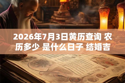 2026年7月3日黄历查询 农历多少 是什么日子 结婚吉时