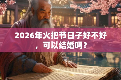 2026年火把节日子好不好，可以结婚吗？