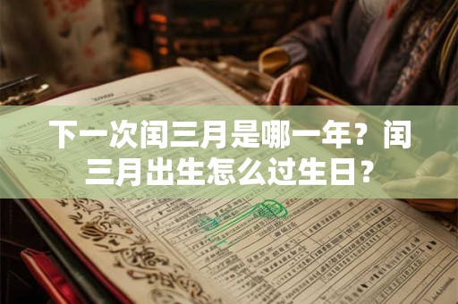 下一次闰三月是哪一年？闰三月出生怎么过生日？