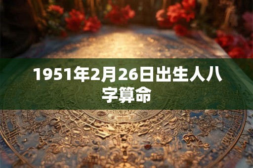 1951年2月26日出生人八字算命