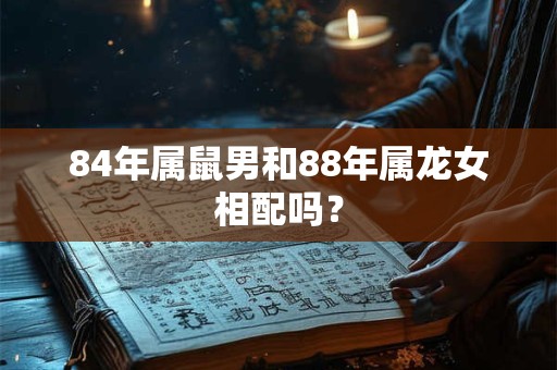 84年属鼠男和88年属龙女相配吗? 84年属鼠男和88年属龙女相配吗?