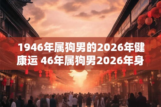 1946年属狗男的2026年健康运 46年属狗男2026年身体状况如何 1946年属狗男的2026年健康运 46年属狗男2026年身体状况如何