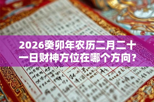 2026癸卯年农历二月二十一日财神方位在哪个方向？