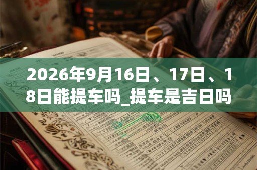 2026年9月16日、17日、18日能提车吗_提车是吉日吗