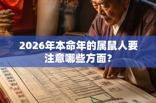 2026年本命年的属鼠人要注意哪些方面？