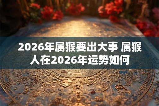 2026年属猴要出大事 属猴人在2026年运势如何 2026年属猴要出大事 属猴人在2026年运势如何